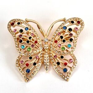 Colourful Butterfly Brooch Pendant